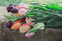 Reclining Tulips by Lenni Workman (Sold)