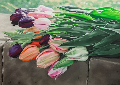 Reclining Tulips by Lenni Workman