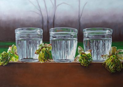 4 Chestnut Buds, 3 Jelly Jars by Lenni Workman